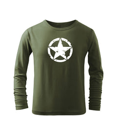 DRAGOWA kids' long-sleeve t-shirt star, olive