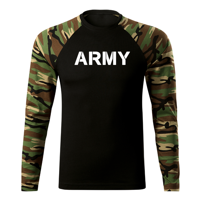 DRAGOWA Fit-T μπλουζάκι με μακρύ μανίκι, army