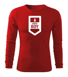 DRAGOWA Fit-T μακρυμάνικο μπλουζάκι army boy 160 g/m², κόκκινο