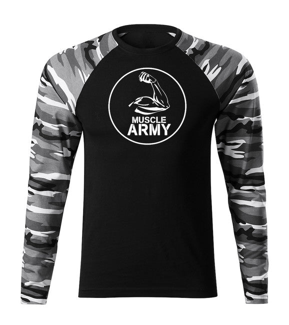 DRAGOWA Fit-T Μπλουζάκι Μακρυμάνικο Muscle Army Biceps