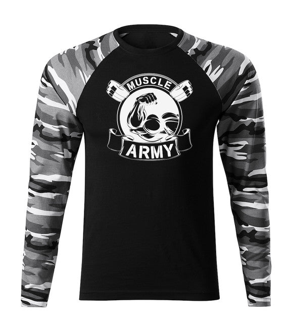 DRAGOWA Fit-T Μπλουζάκι Μακρύ Μανίκι Muscle Army Original