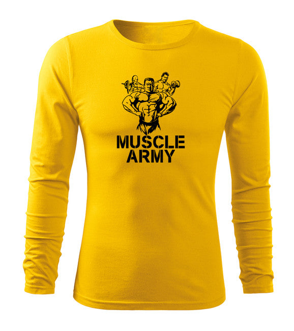 DRAGOWA Fit-T μπλουζάκι Μακρύ Μανίκι Muscle Army Team