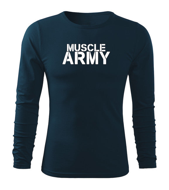 DRAGOWA Fit-T μπλουζάκι muscle army με μακρύ μανίκι