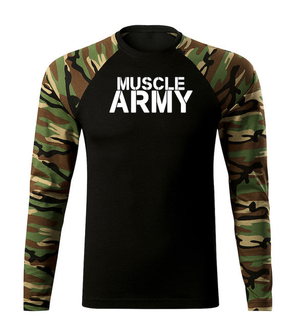 DRAGOWA Fit-T Μπλουζάκι Μακρύ Μανίκι Muscle, Στρατιωτικό