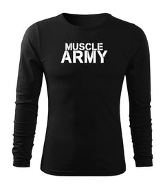 DRAGOWA Fit-T μακρυμάνικο μπλουζάκι muscle army 160 g/m², μαύρο