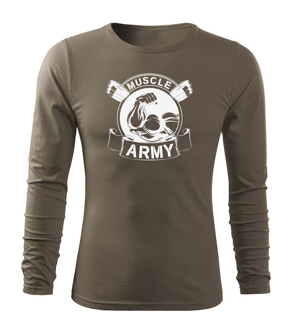 DRAGOWA Fit-T Μπλουζάκι Muscle Army Original με Μακρύ Μανίκι