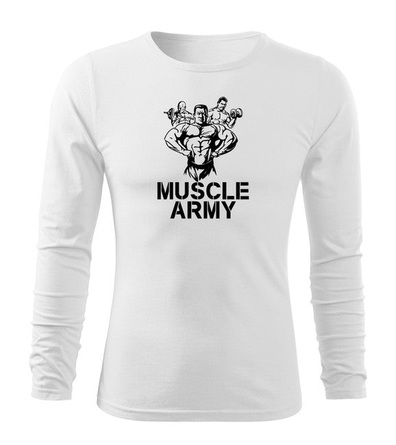 DRAGOWA Fit-T μπλουζάκι με μακρύ μανίκι muscle army team