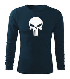 DRAGOWA Fit-T μακρυμάνικο μπλουζάκι Punisher 160 g/m², σκούρο μπλε