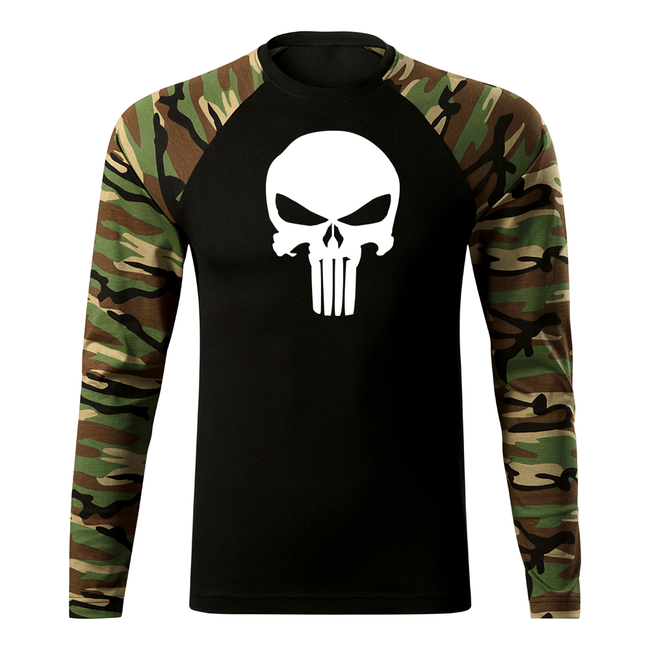 DRAGOWA Fit-T μπλουζάκι punisher με μακριά μανίκια