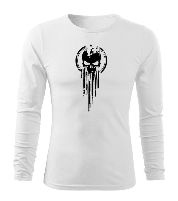 DRAGOWA Fit-T μπλουζάκι μακρύ μανίκι, skull