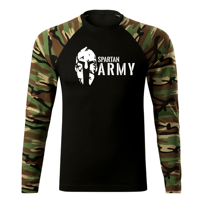 DRAGOWA Fit-T μπλουζάκι με μακριά μανίκια spartan army