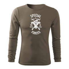 DRAGOWA Fit-T μακρυμάνικο μπλουζάκι special forces 160 g/m², λαδί