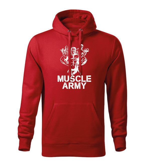DRAGOWA muscle army team Φούτερ ανδρικό με Κουκούλα