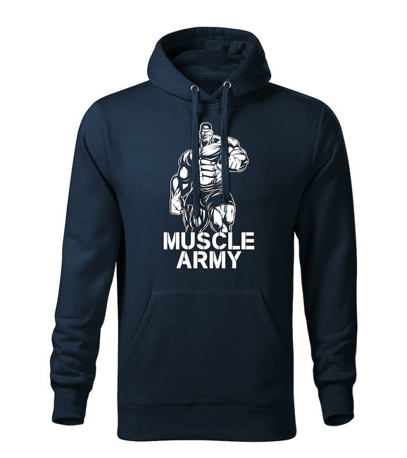 DRAGOWA Muscle Army Man Φούτερ με κουκούλα ανδρικό