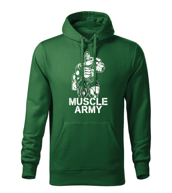 DRAGOWA Muscle Army Ανδρικό Φούτερ με Κουκούλα