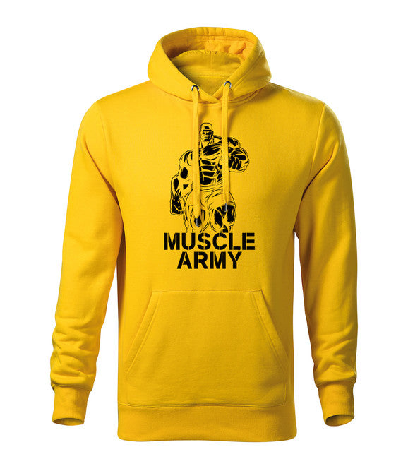 DRAGOWA Muscle Army Man φούτερ με κουκούλα ανδρικό