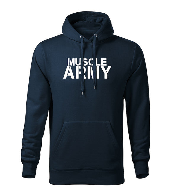 DRAGOWA Μπλούζα Φούτερ με Κουκούλα Ανδρική Muscle Army