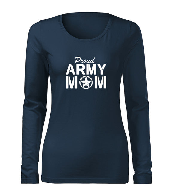 DRAGOWA Slim Μπλουζάκι Army Mom Γυναικείο με Μακρύ Μανίκι