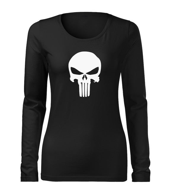 DRAGOWA Slim Μακρυμάνικο Μπλουζάκι γυναικείο punisher