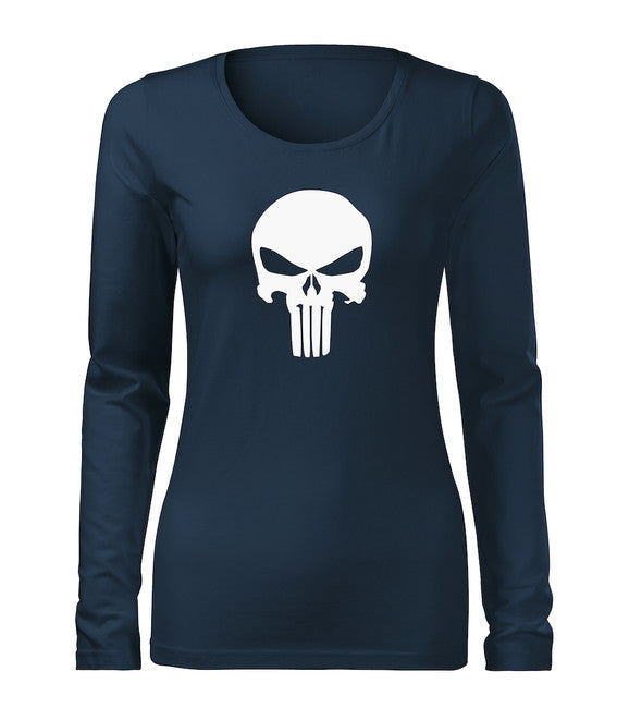 DRAGOWA Slim μπλουζάκι γυναικείο με μακρύ μανίκι, punisher