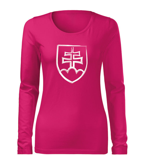 DRAGOWA Slim μπλουζάκι γυναικείο με μακρύ μανίκι, σλοβακικό σύμβολο