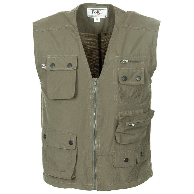 Fox Outdoor Αμάνικο Γιλέκο με Μικροίνες, OD green