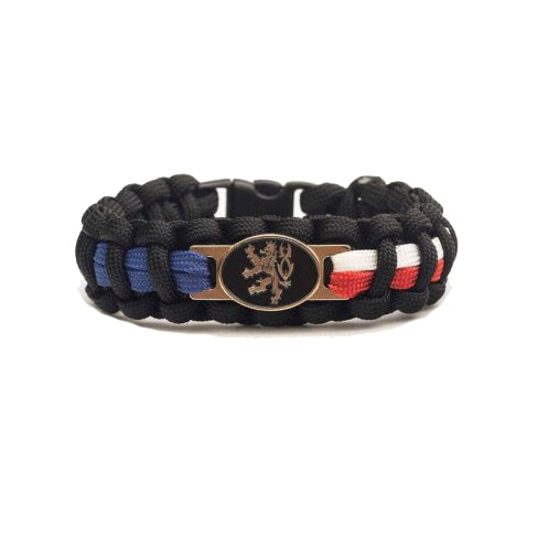 Cordell Βραχιόλι Paracord Český lev, Μαύρο, Πλάτος 1,9cm