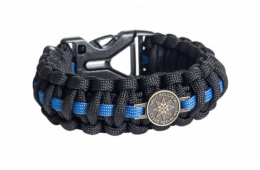 Cordell Σχοινί Paracord Βραχιόλι Περήφανος Αστυνομικός, Μπλε, Πλάτος 2,4cm