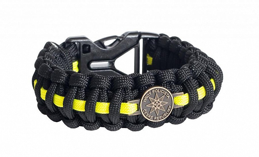 Cordell Hrdý Policista Βραχιόλι Paracord Πλάτος 2,4cm, Κίτρινο