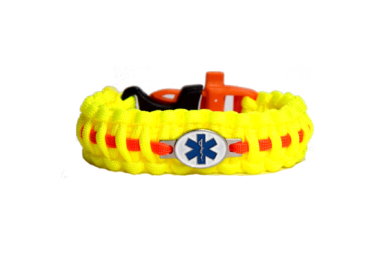 Cordell Hrdý Σωσίβιο Paracord Βραχιόλι, Κίτρινο, Πλάτος 2,4cm