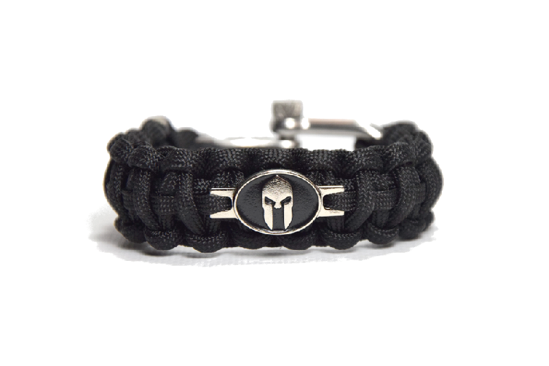 Cordell Spartan Βραχιόλι Paracord 2,1cm, Μαύρο, Μεταλλικό Κλείσιμο