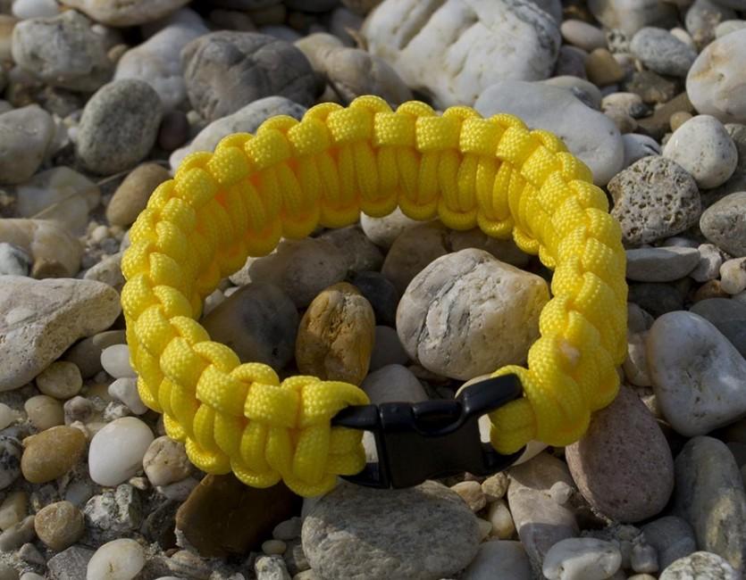 O&T Βραχιόλι Paracord με Πλαστική Αγκράφα, Κίτρινο