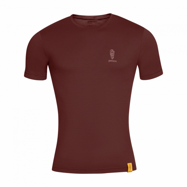 Patizon Μπλουζάκι Merino Chestnut ανδρικό με κοντό μανίκι