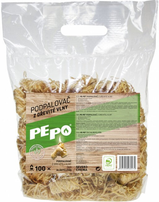 PE-PO αναφλέγδες από ξύλινη φίμπρα PEFC, 100 τεμάχια