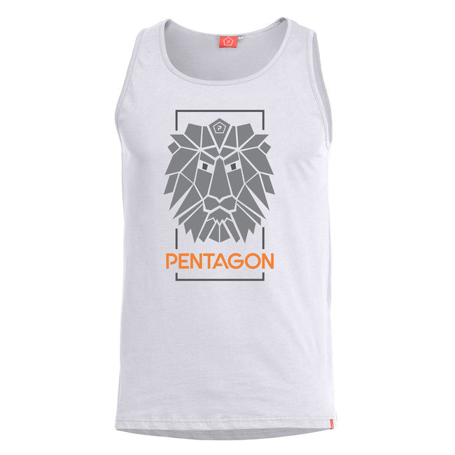 Pentagon Astir Lion αμάνικο μπλουζάκι, λευκό
