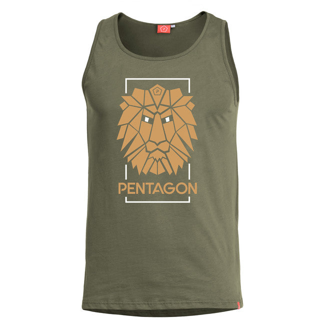 Pentagon Astir Lion αμάνικο μπλουζάκι, λαδί