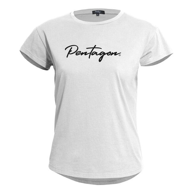 Pentagon Whisper Calligraphy μπλουζάκι γυναικείο, λευκό