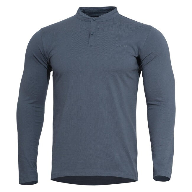 Pentagon Romeo 2.0 μπλουζάκι μακρυμάνικο με κουμπιά, charcoal blue