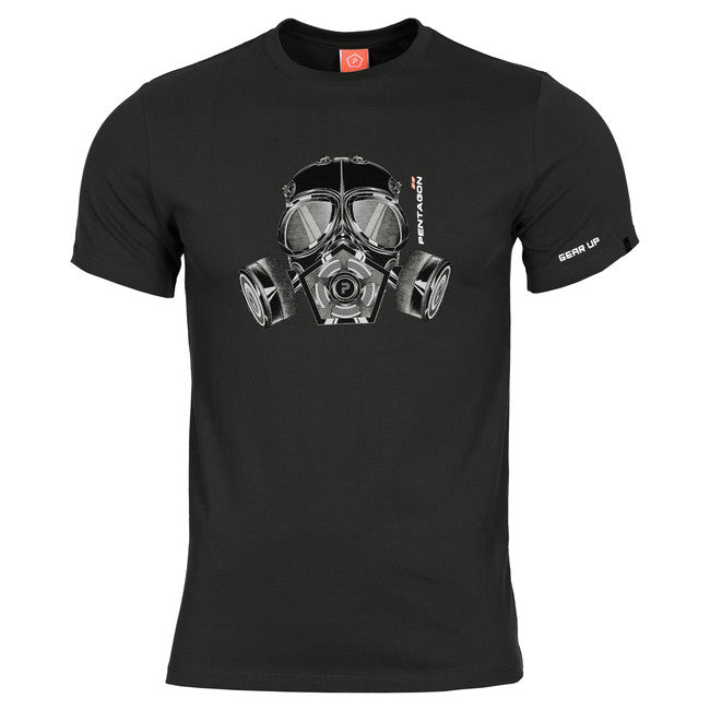 Pentagon Μπλουζάκι Gas Mask, Μαύρο