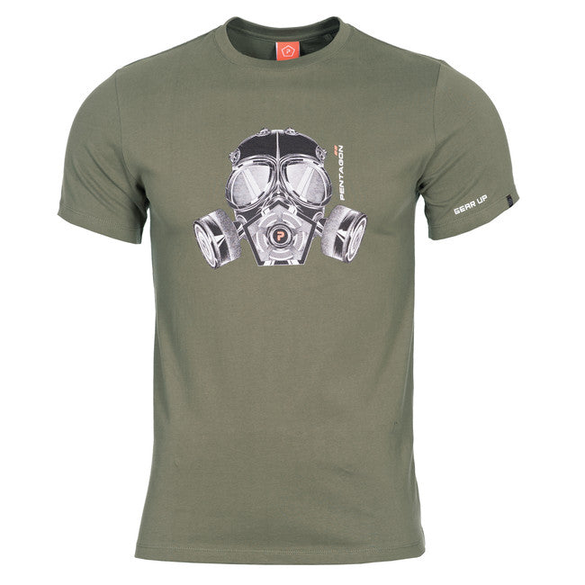 Pentagon Μπλουζάκι Gas Mask, Λαδί