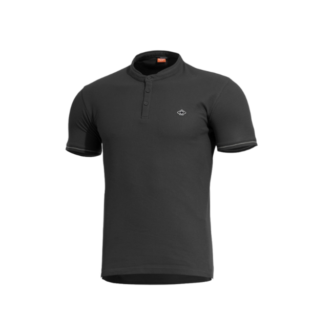 Pentagon Levantes Henley Stripes Μπλουζάκι, Μαύρο