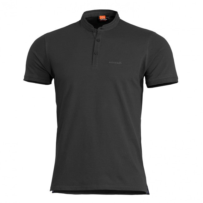 Pentagon Levantes Henley Μπλουζάκι, Μαύρο