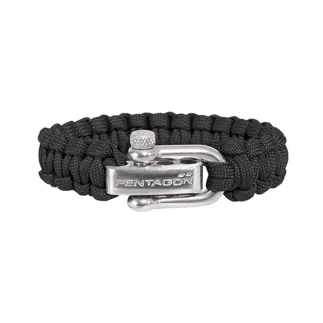 Pentagon Βραχιόλι Paracord, Μαύρο