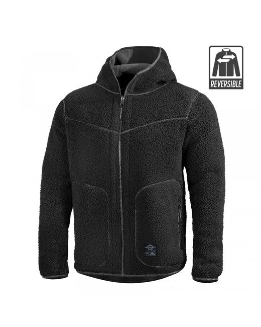 Pentagon Ianos Sherpa Διπλής Όψης Fleece Μπουφάν ανδρικό, μαύρο/γκρι