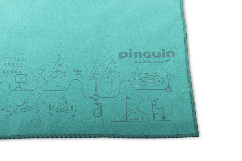 Pinguin Micro πετσέτα Χάρτης 40 x 80 cm, θαλασσί
