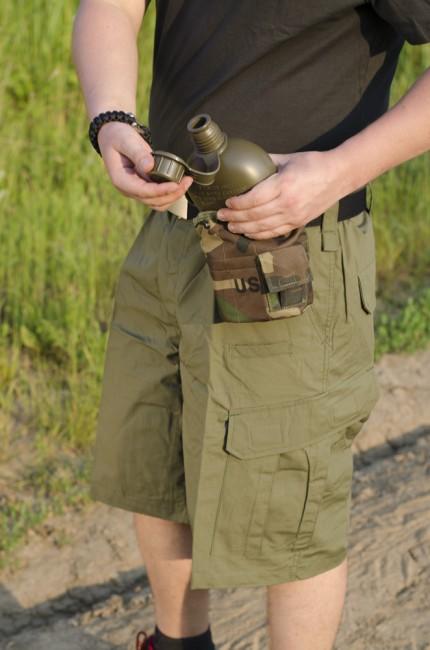 Mil-Tec US Παγούρι Πεδίου 1l με Κύπελλο ALU, woodland