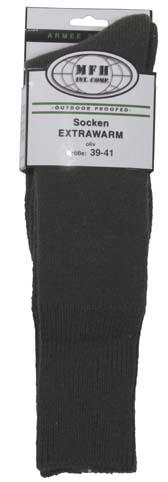 MFH Extrawarm Κάλτσες Fleece Ψηλές, Λαδί, 1 Ζεύγος