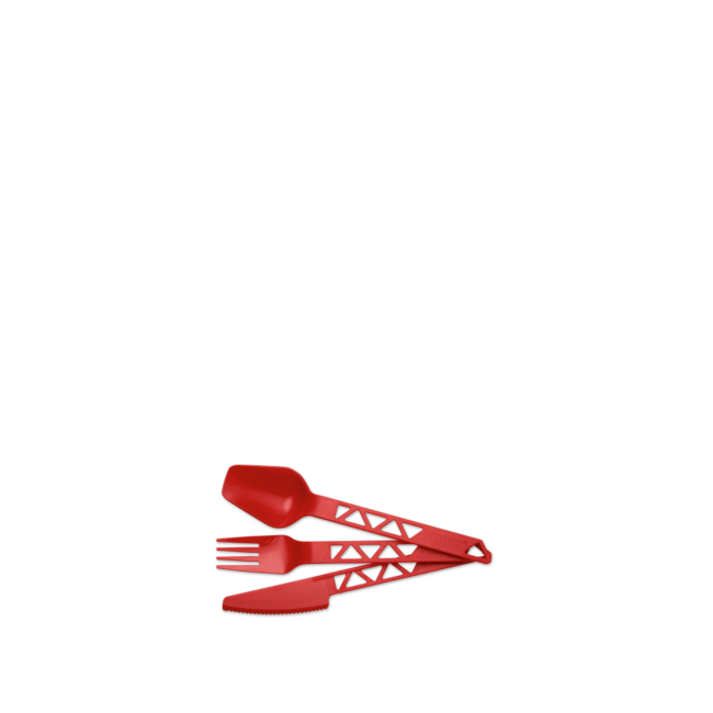 PRIMUS TrailCutlery Ελαφρύ σετ μαχαιροπήρουνων Tritan®, κόκκινο