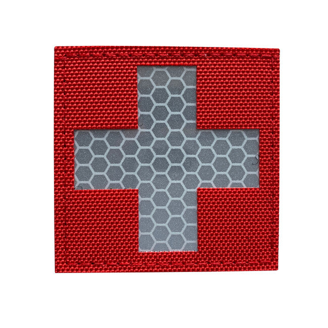 WARAGOD Ανακλαστικό Ύφασμα Cross Medic Patch, Κόκκινο και Λευκό