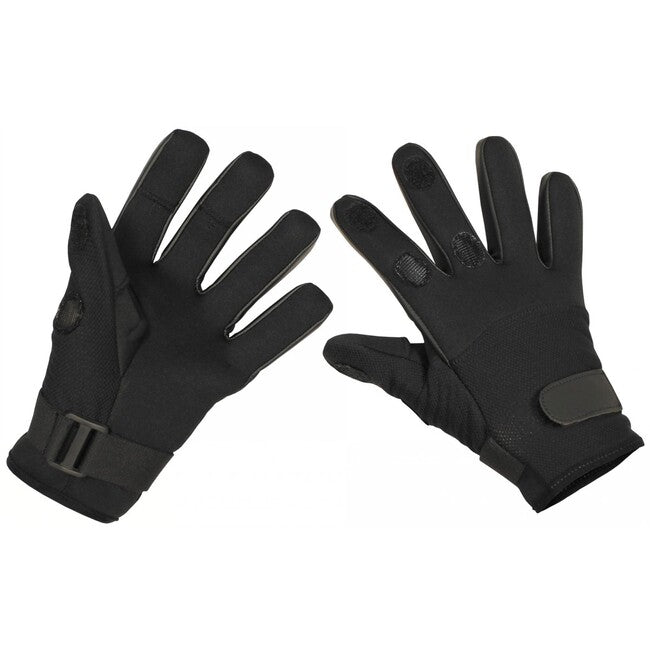 MFH Γάντια Neoprene Mesh, Μαύρο
